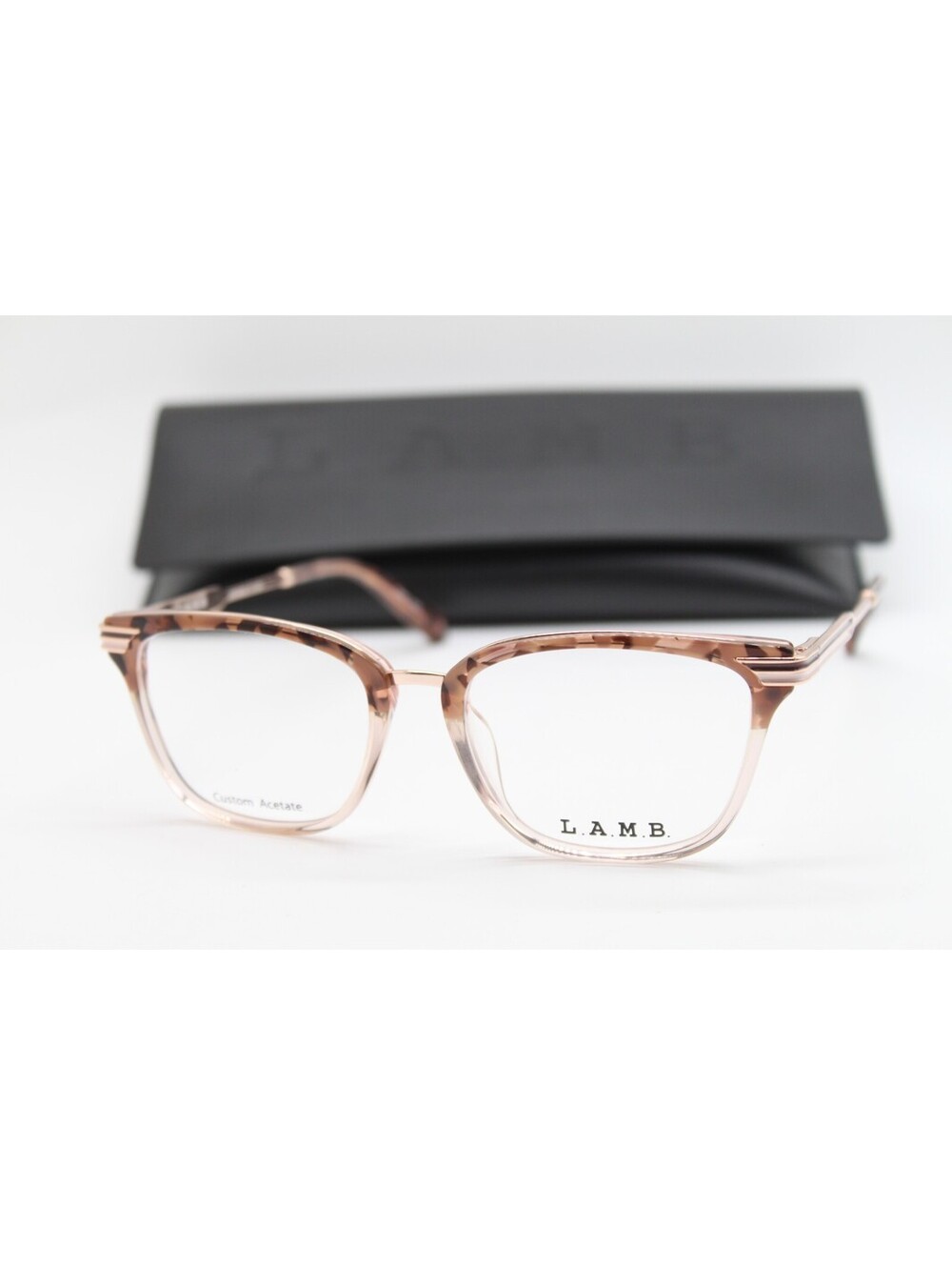 NEW L.A.M.B. LA078 BLS BLUSH ROSE GOLD AUTHENTIC EYEGLASSES W/CASE 51-17